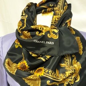 Chanel silk sunflower scarf